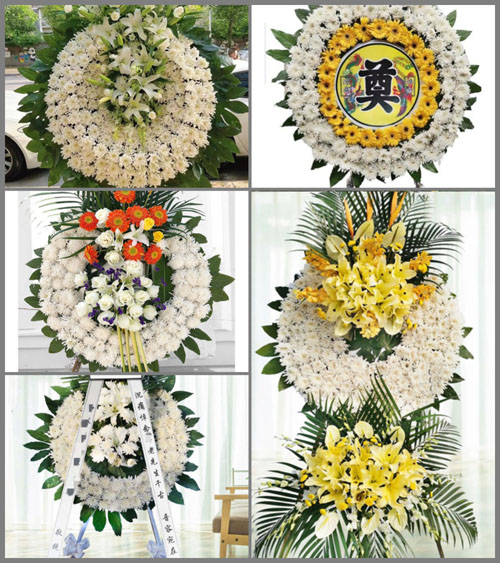 浙江省宁波奉化区江口街道后横村花圈速递